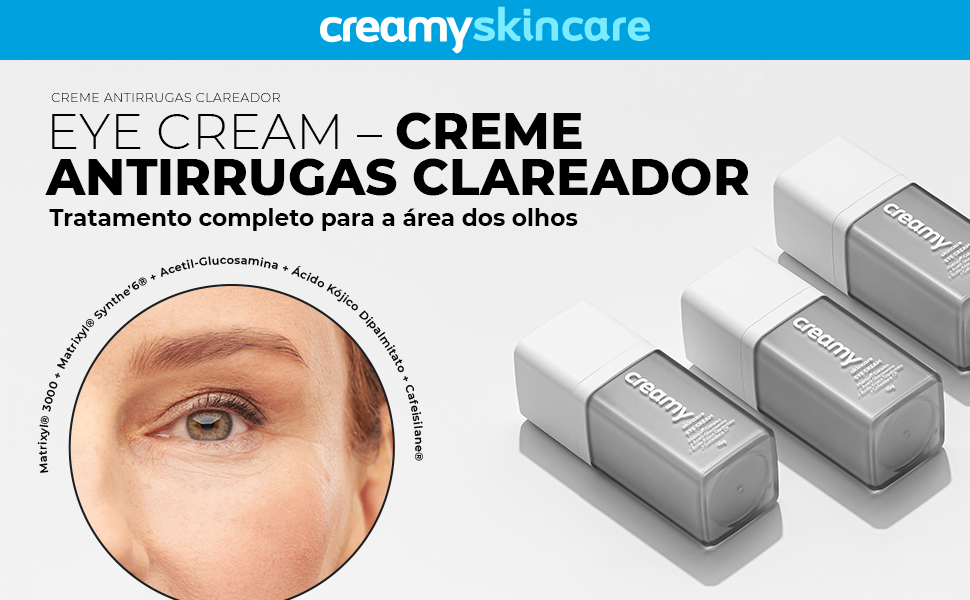Creme antirrugas clareador tratamento para a area dos olhos