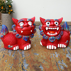 綺麗な置物 Amazon.co.jp: OBOROZUKI シーサー 置物 オブジェ インテリア