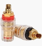 2 Stück Rot Schwarz Inverter Terminal Bananenbuchse, M8 X 0,75 Mm Messing Vergoldet Transparent K...