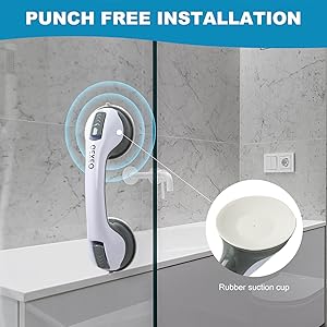 Powerful suction cup armrest, easy to install, providing sufficient safety assistance