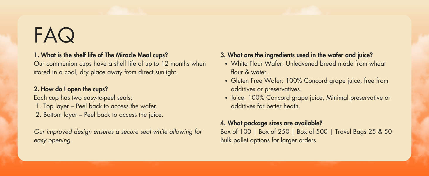 comunión cups and bread