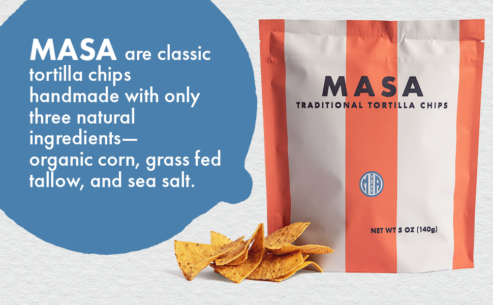 MASA CHIPS Tortilla Chips Snack Pack Seed Oil Free, Naturally Grown Corn Chips