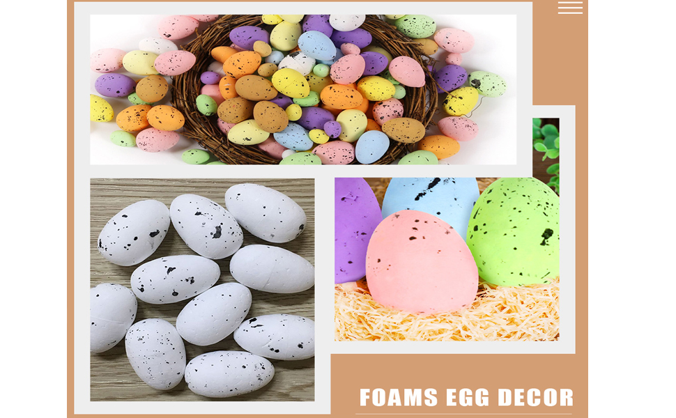 Abaodam Colorful Mini Easter Eggs Bulk Decorative Foam Easter Eggs for DIY Crafts