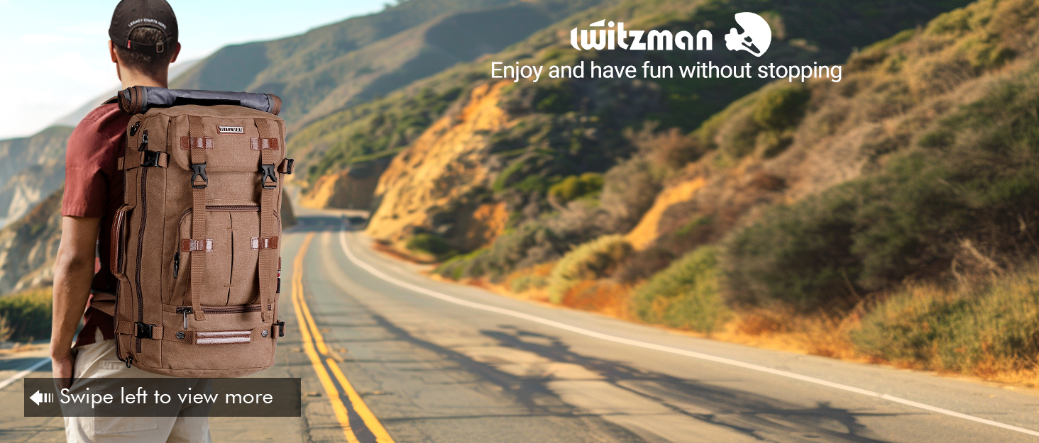WITZMAN Canvas Backpack for Men