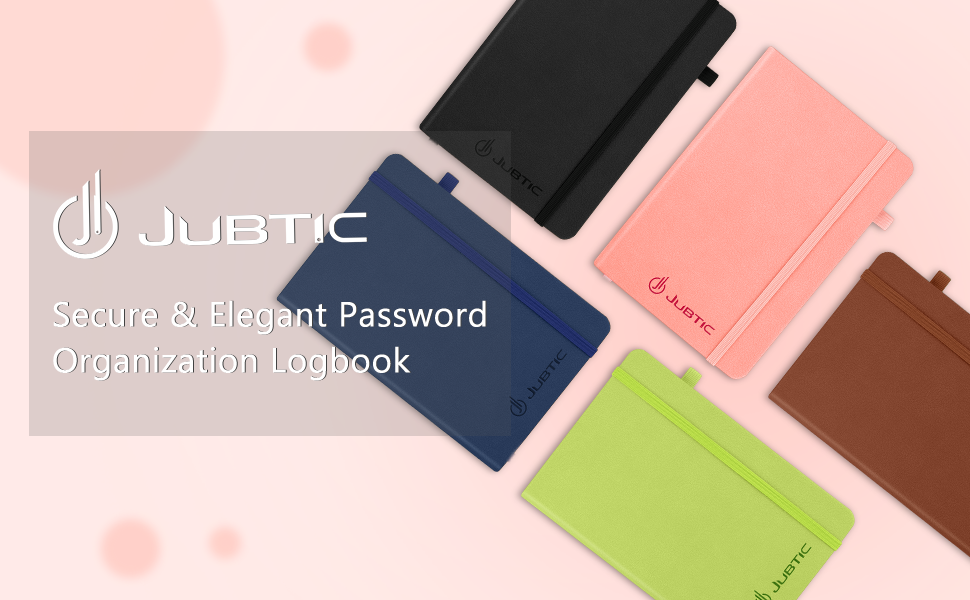 JUBTIC Password Book with Alphabetical Tabs Hard Cover