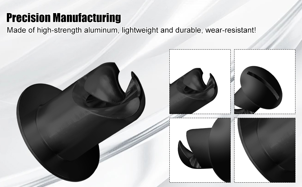 500 Grip 7/16" Quarter Turn Fasteners, Aluminum Button Oval Head Fastener Set,
