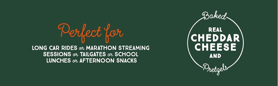 Baked with real cheddar cheese and pretzels