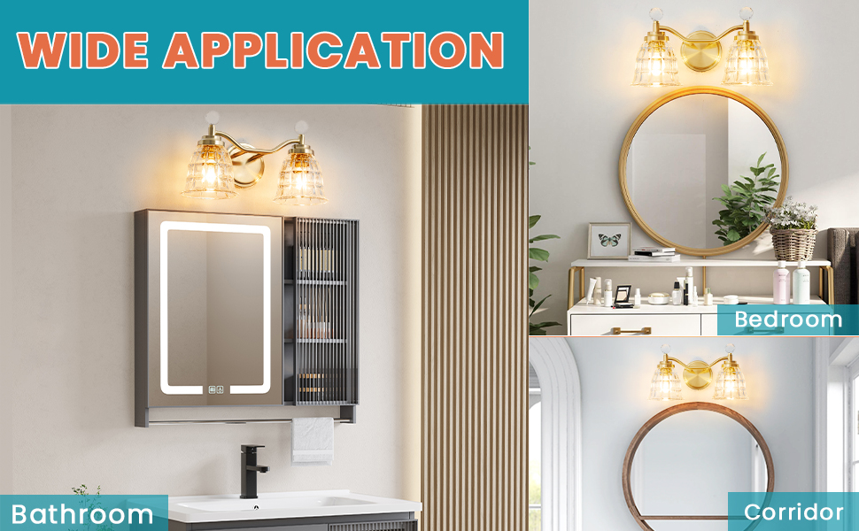 gold bathroom light fixtures