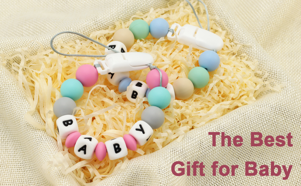 Pacifier clip with name