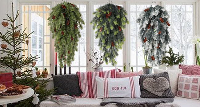 Stairway Christmas Swag Christmas Staircase Decorations Artificial Stairs Rustic Christmas Swag