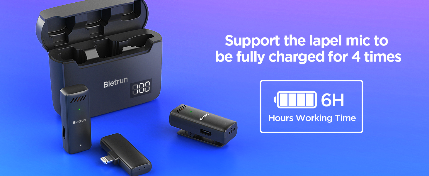 2 Pack Wireless Lavalier Microphone for iPhone iPad Only