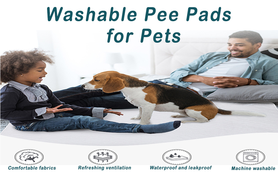 Washable Pee Pads for Dogs,Reusable Puppy Pads ,Non Slip