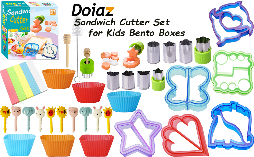 Sandwich Cutters for Kids Vegetable Fruit Shape Bread