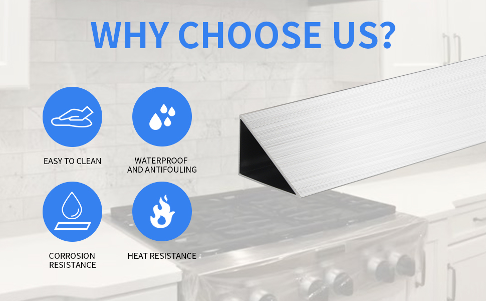 30" Slide In Range Rear Filler Kit W10113901A，Universal Triangular Filler Strip for