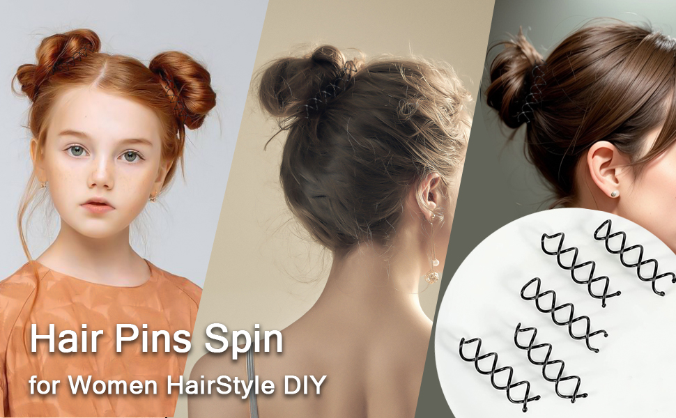 Spiral Hair Pins, Twist Hair Pins Corkscrew Hair Pins Spin Pins