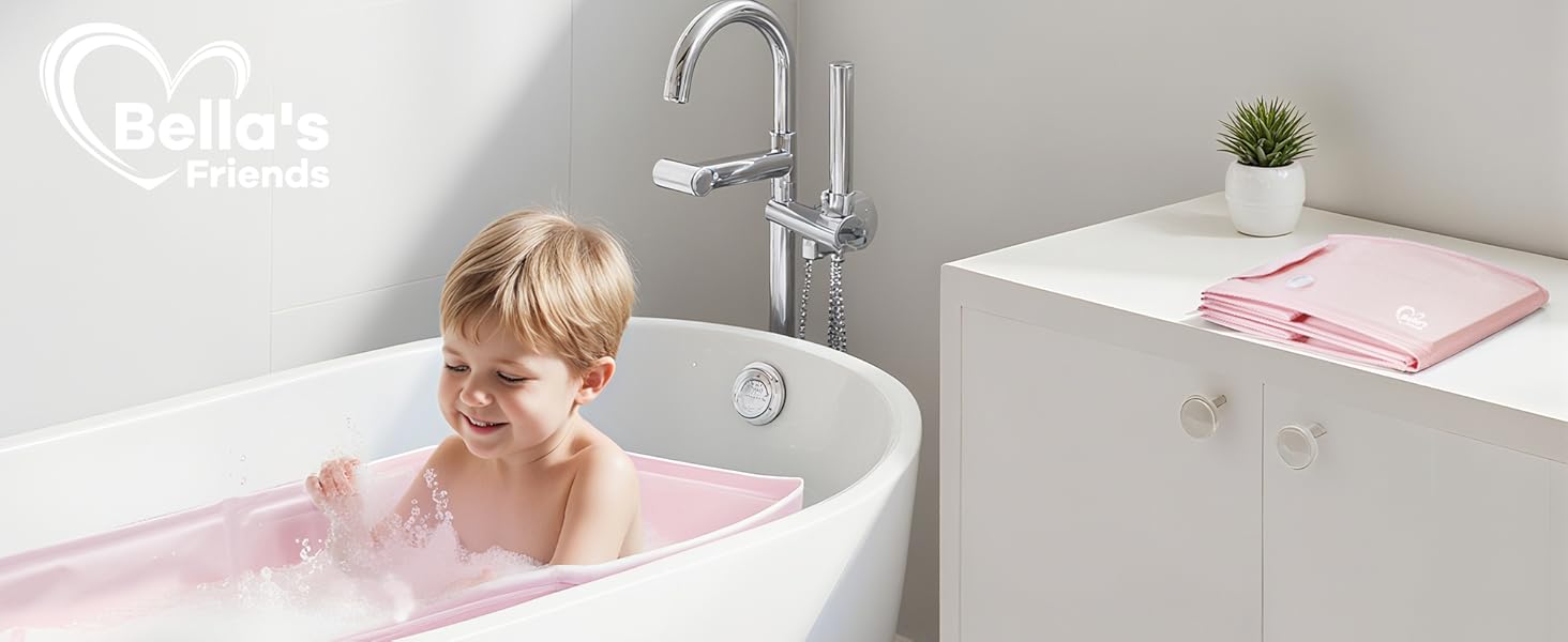 Collapsible baby bathtub,space-saving,travel-ready,quick-draining folding tub with safe structure