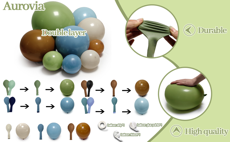 green brown balloon arch kit