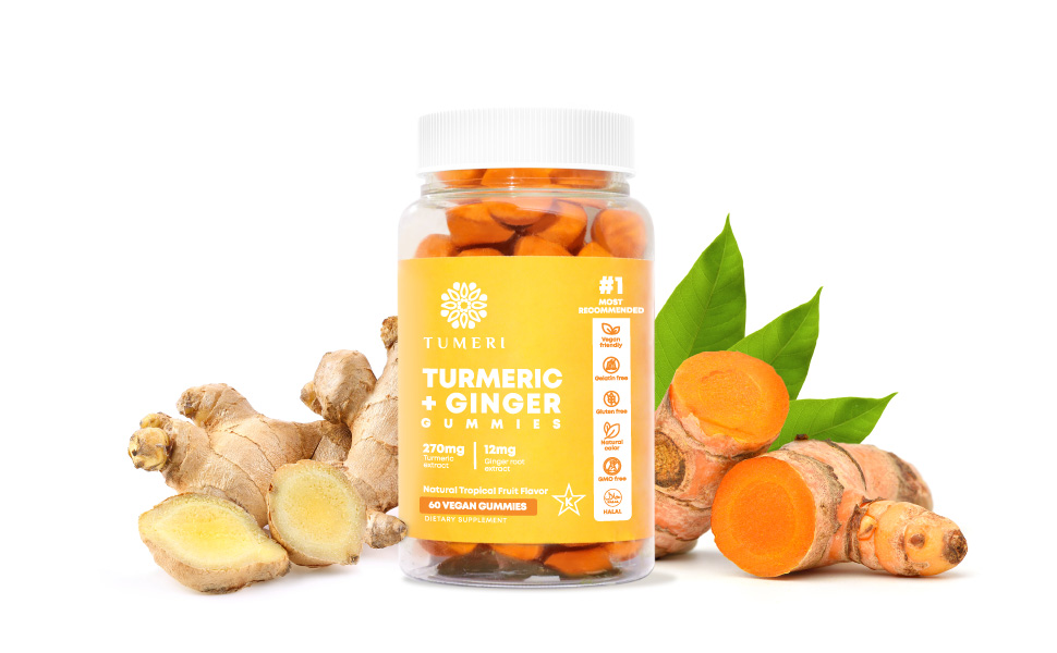 Amazon.com: TUMERI Turmeric and Ginger Gummies – Turmeric Curcumin - Turmeric And Ginger Gummies Weight Loss