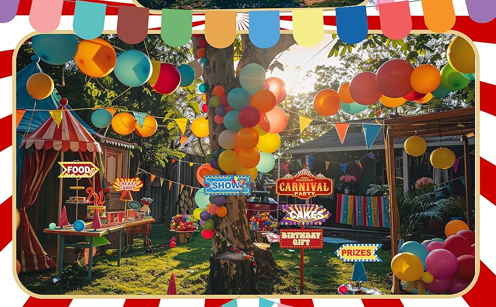 Circus Party Arrows Signs