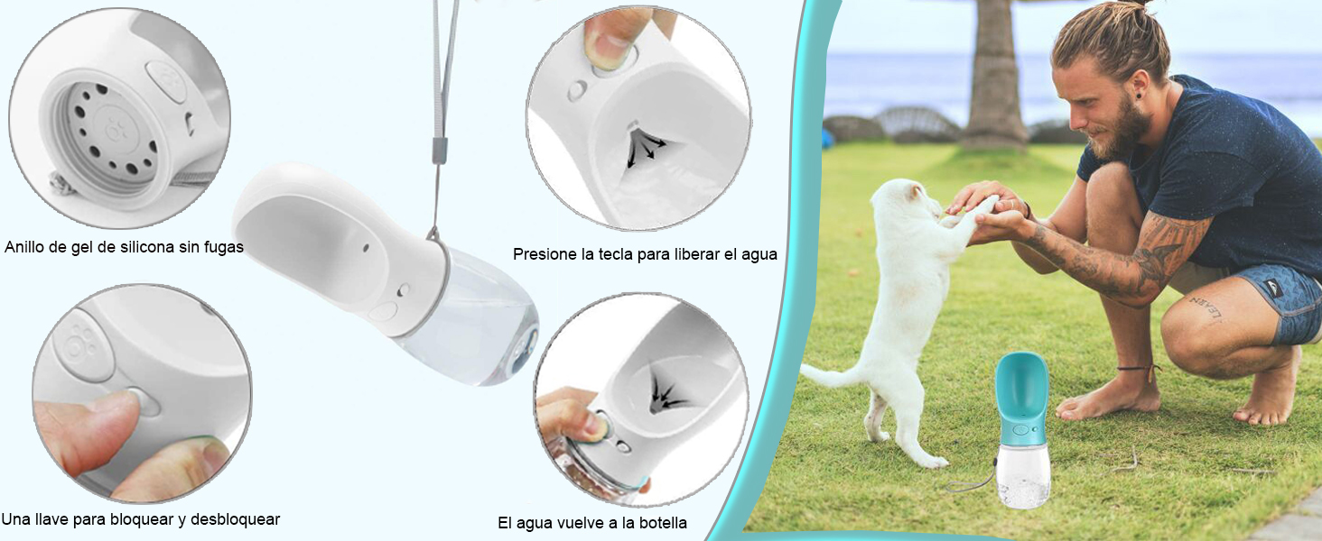 Dog Water Bottle, 350/550 ml Travel Bottle for Walking for Dogs, Puppy Drink Dispenser Portable Cup for Drinking for Pets Outdoor, Gift for Dogs 13 pet bottle