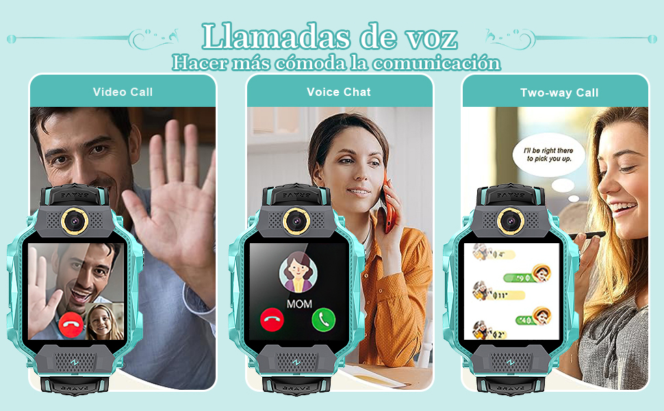 Conversa bidirecional + relógio inteligente dial-up para meninos e meninas