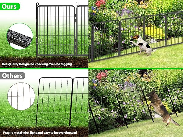 Amazon.com : Jhsomd Decorative Garden Fence with Gate, 32in