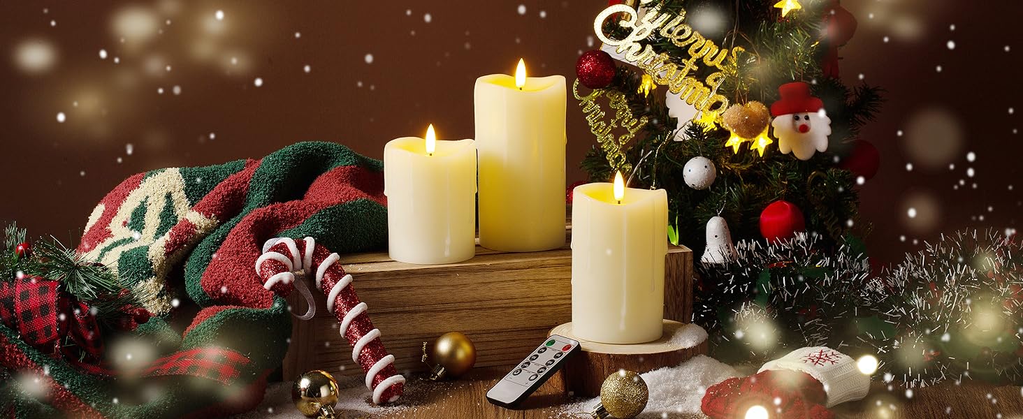 flameless pillar candles