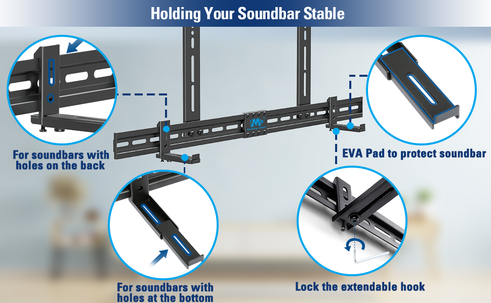 Mounting Dream MD542503 Universal Soundbar Bracket for Soundbars with