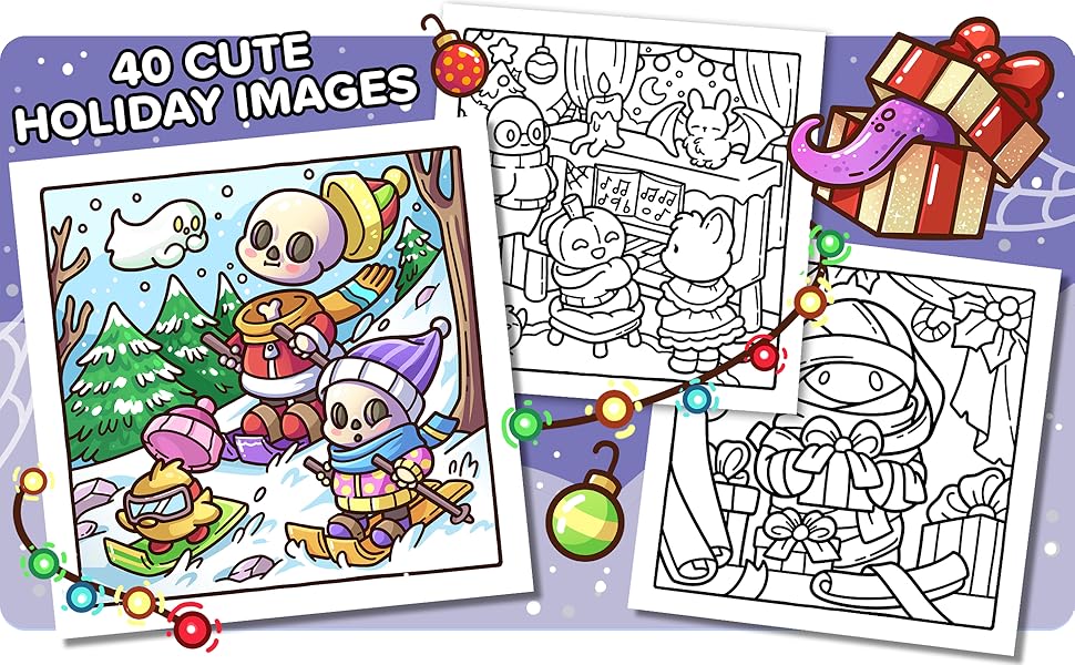 Amazon.com: Spooky Christmas: Cute Coloring Book for Adults