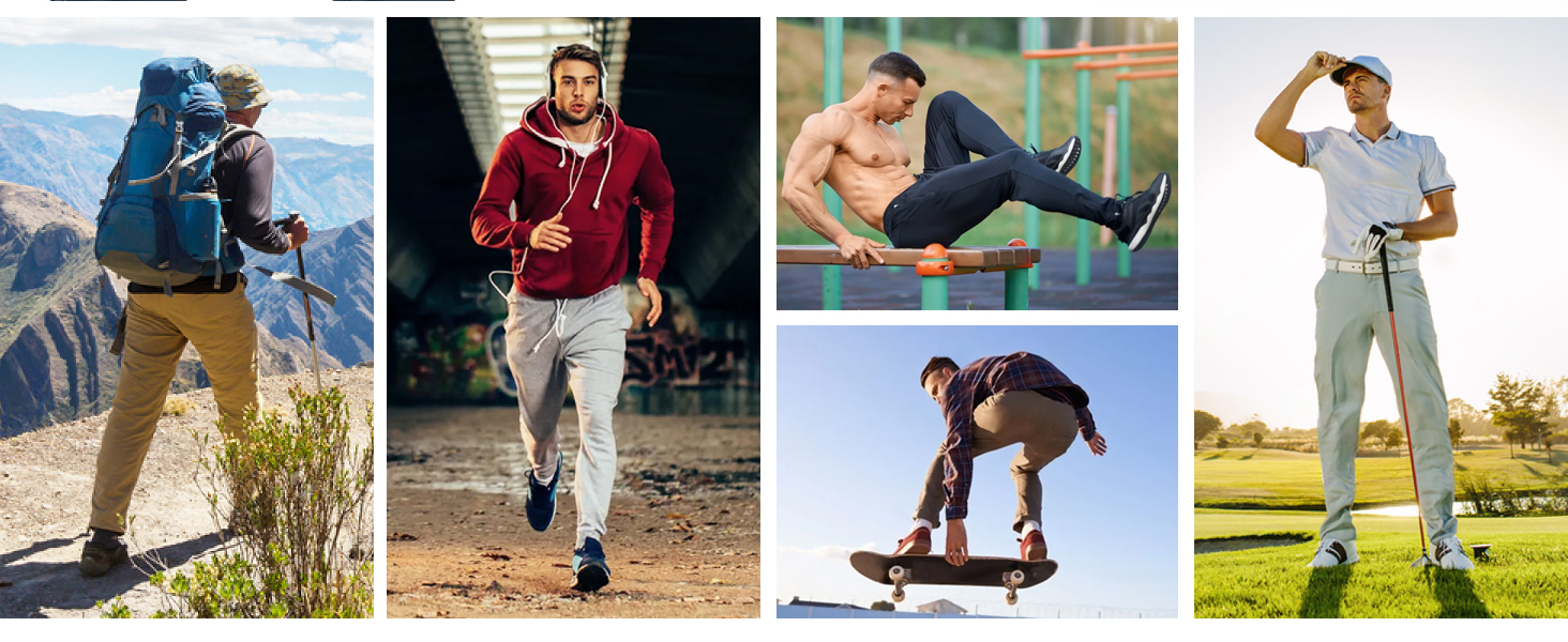 Mens Fleece Lined Pants with Zipper Pockets,Winter Workout Warm Running Joggers Sweatpants for Men