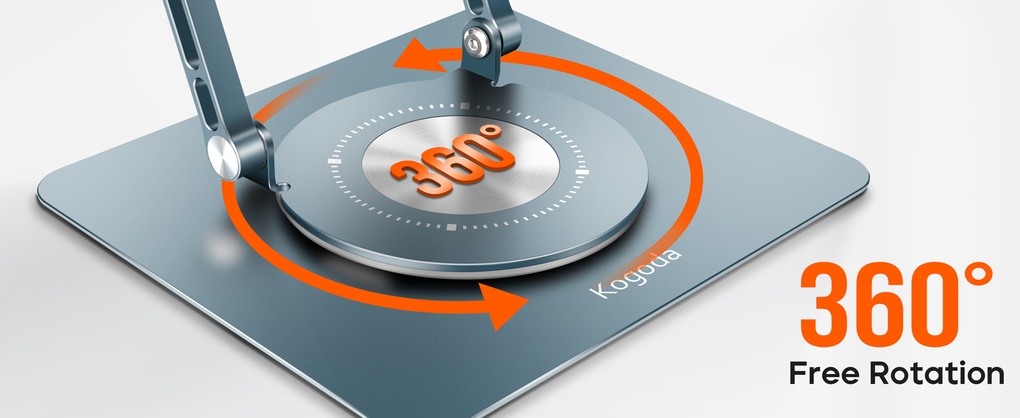 KOGODA Ergonomic Laptop Stand with 360° Rotating Base