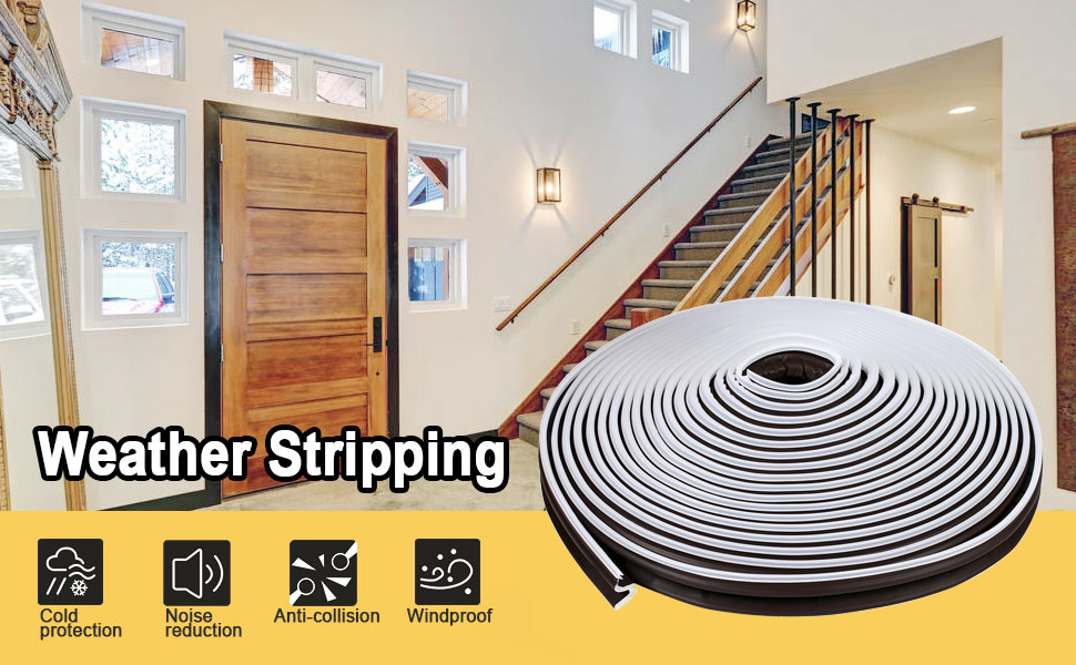 40 Feet Door Weather Stripping, Kerf Weather Stripping for Doors with