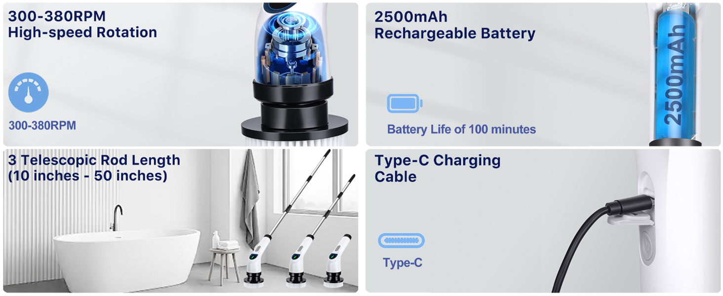 Electric spin scrubber