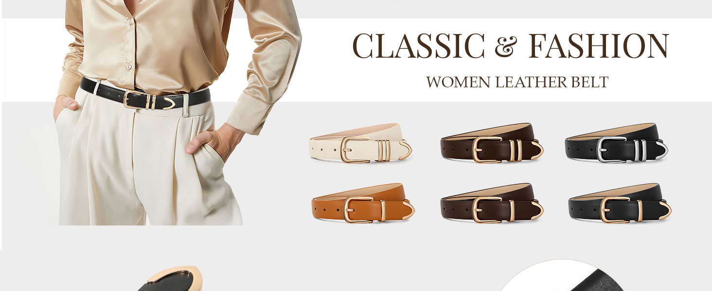 women leather belt