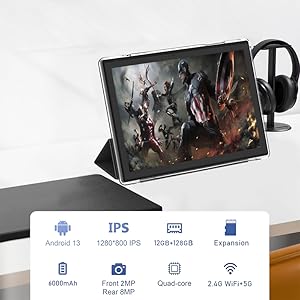 Amazon.com : Android 13 Tablet, 10 Inch 12GB RAM 128GB ROM