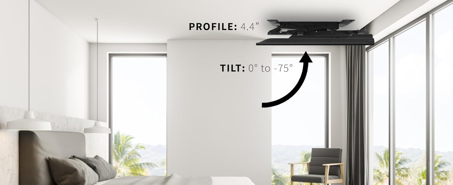 VIVO Electric Ceiling TV Mount for 32 to 70 inch Screens, Large Flip