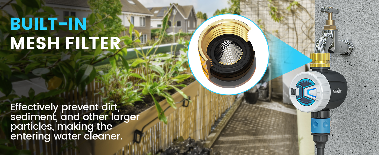 RAINPOINT WiFi Sprinkler Timer Water Timer, Brass Inlet