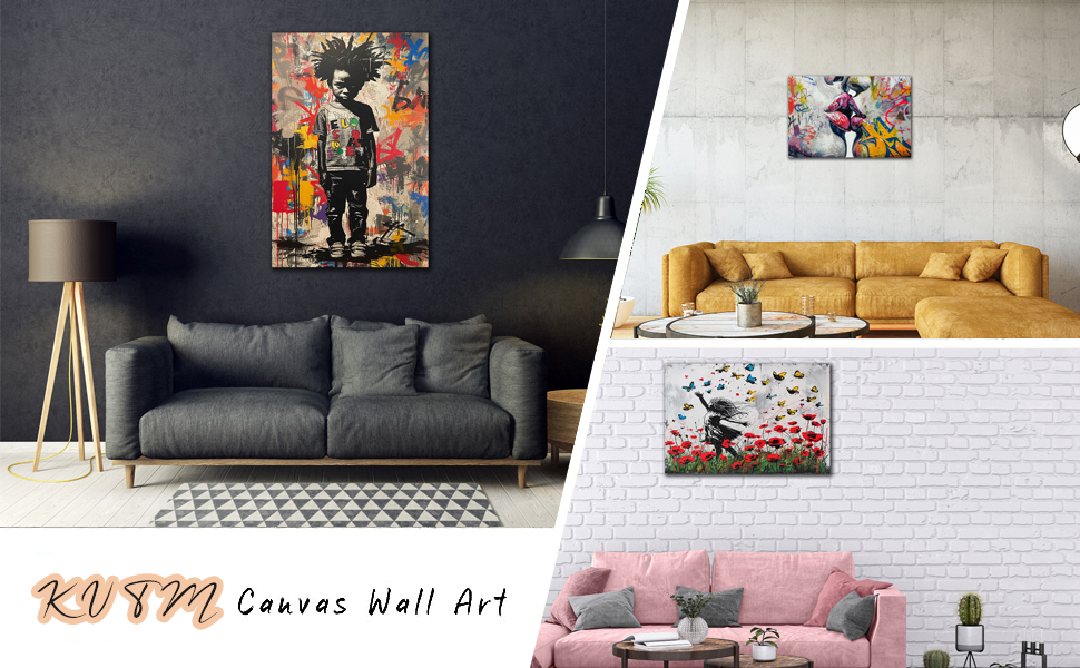 Amazon.com: Graffiti Smiley Face Wall Art, Colorful Pop Art