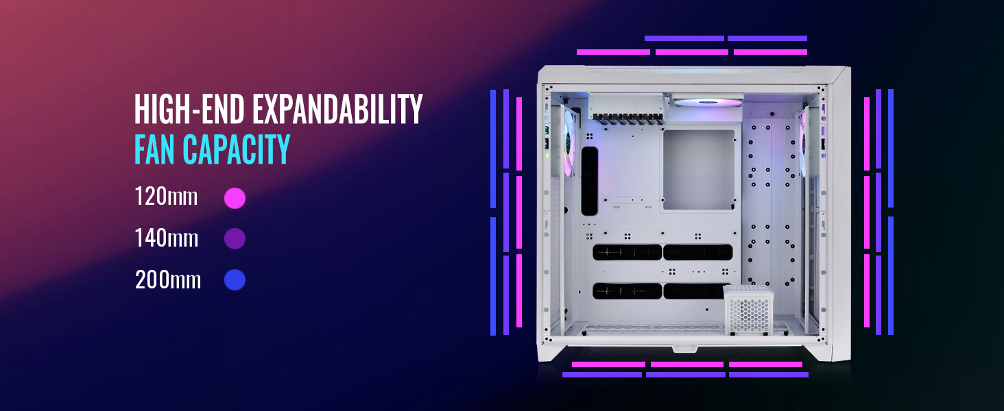 Thùng Máy Tính Thermaltake Thermaltake CTE C750 TG 20 CTE C750 TG ARGB Snow Full Tower Chassis