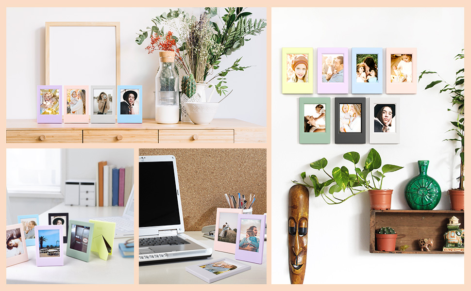 HIYQIN 2x3 instax mini Frame, 7 Pack Small Photo Frames for Instax