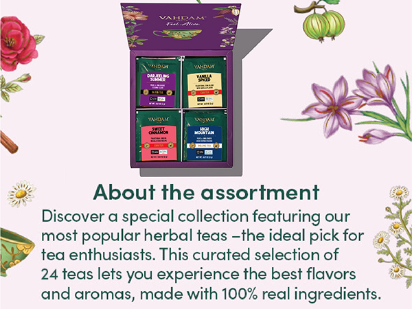Amazon.com: VAHDAM, Assorted Tea Gift Set | Classic Box - 24