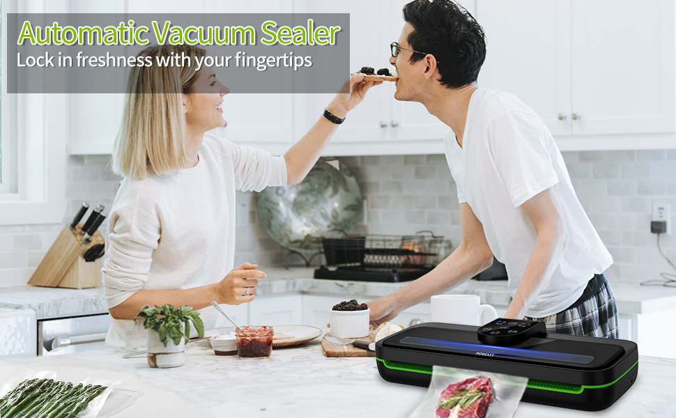 Vacuum Sealer, Homeasy Food Sealer (75Kpa) Automatic Vacuum Sealer