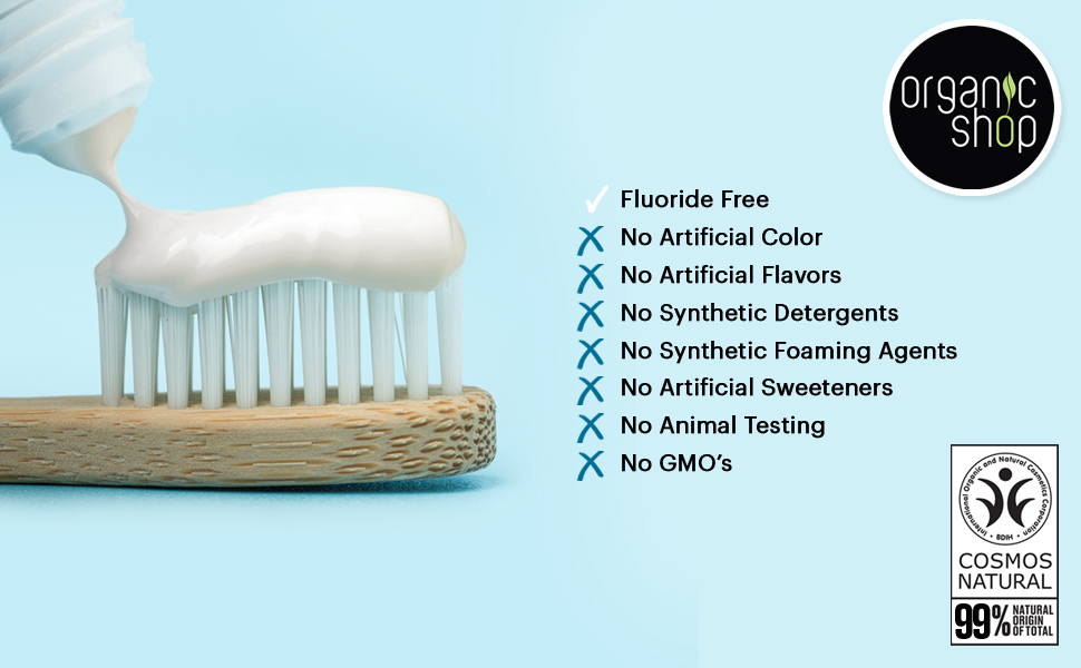 Organic Shop Toothpaste Facts