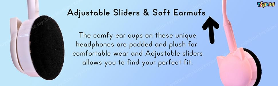 Toyshine Cat Design Headphone, Stereo with Mic Earphone, Stylish Headphones