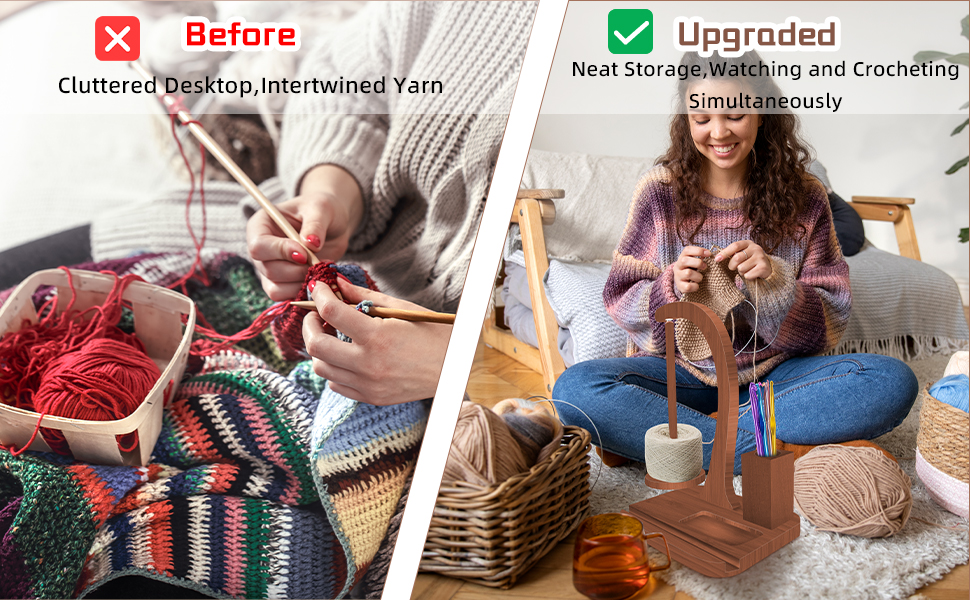 Yarn Holder for Knitting and Crocheting