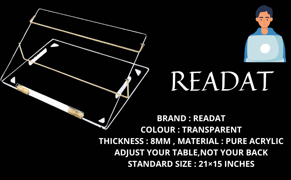 READAT (Make in India Pure Acrylic Table top Elevator Writing Desk
