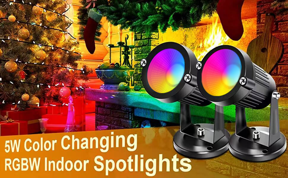 FZWLE Christmas LED Spot Lights Indoor,5W RGBW Color Changing Up Lights