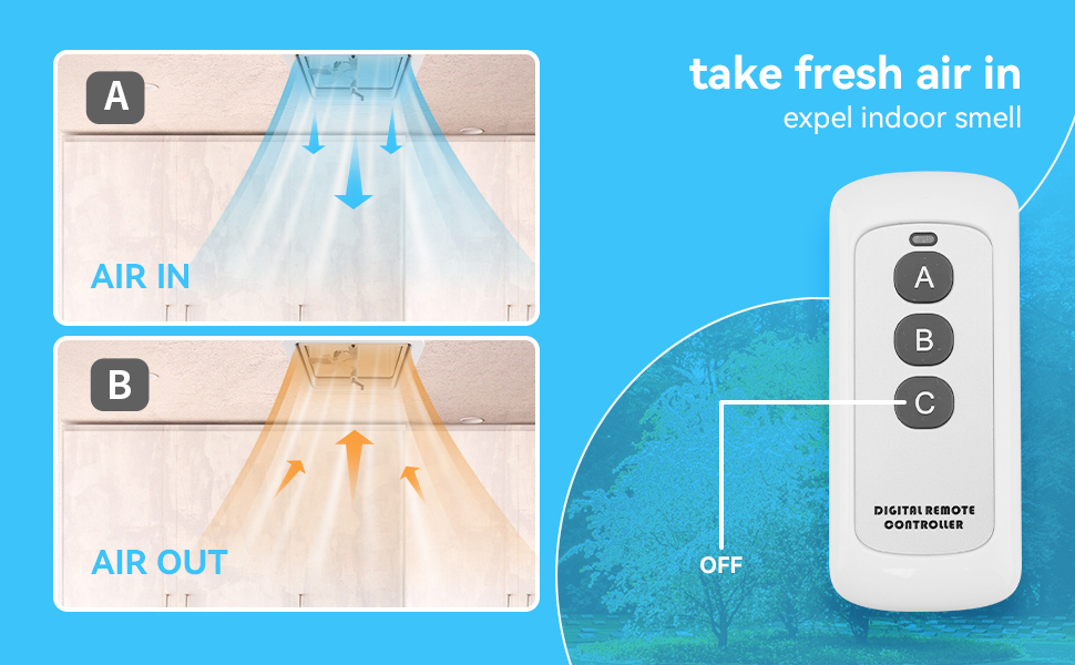 RVMATE 14" Remote RV Roof Vent Fan for RV/Camper/Trailer