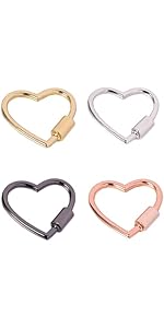 【Hi-CORAZON】PENDURO PIERCE Amazon.com: 6-Pack Aluminum Brass Heart Shape Key Ring