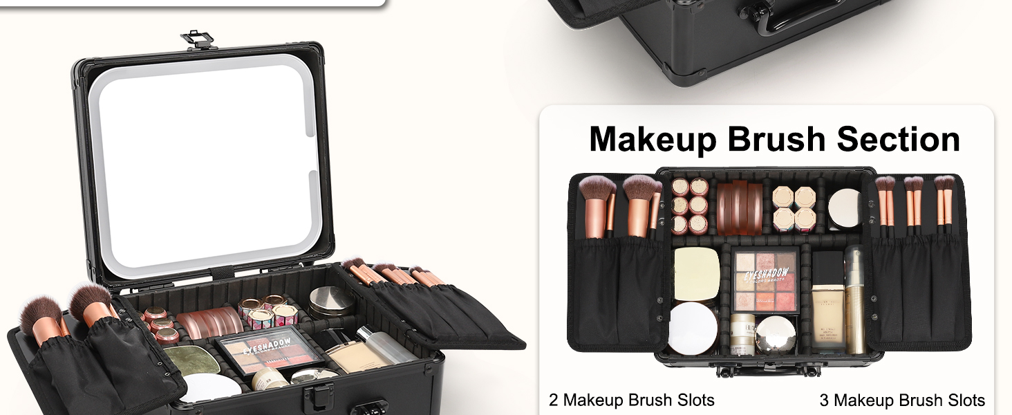 makeup brush section